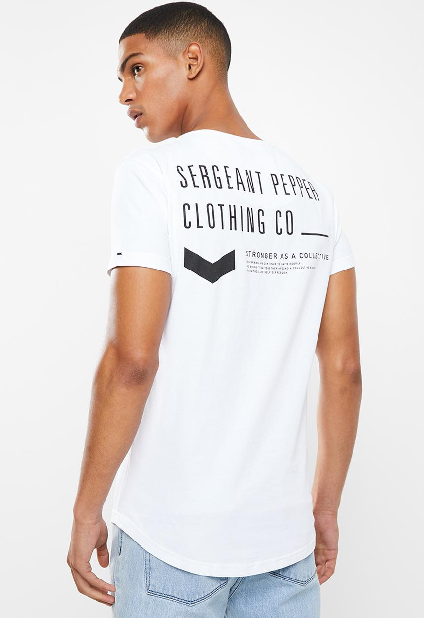 S.P.C.C - Kapital scooped hem logo tee - white