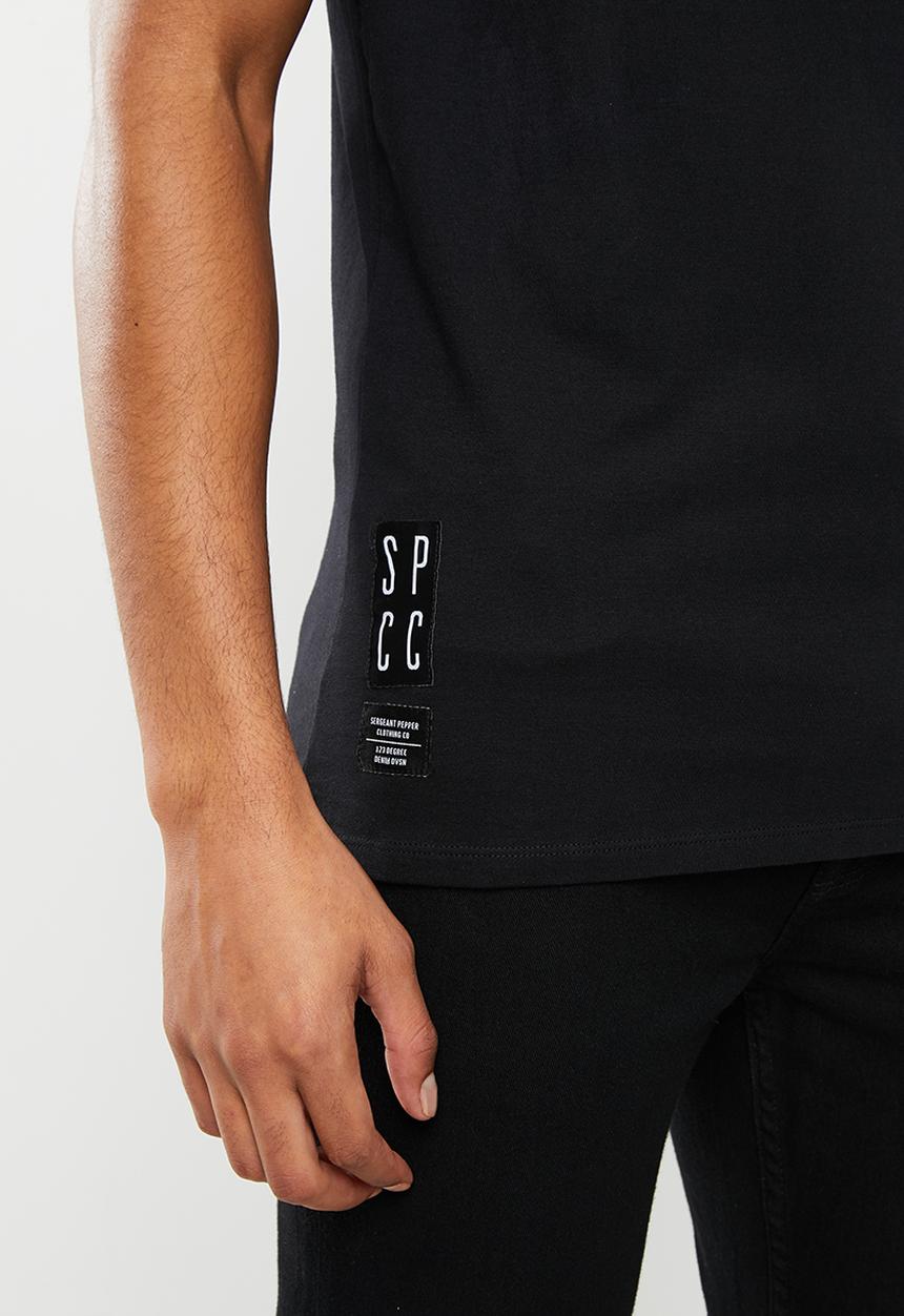 S.P.C.C - Barrow straight hem logo tee - black
