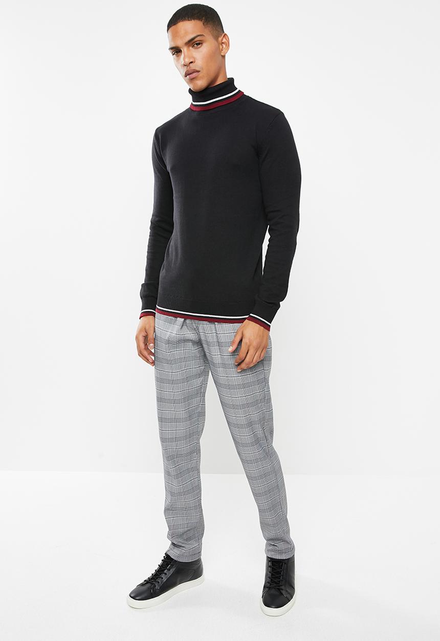 Brave Soul - Livingstob rollneck knitwear - black