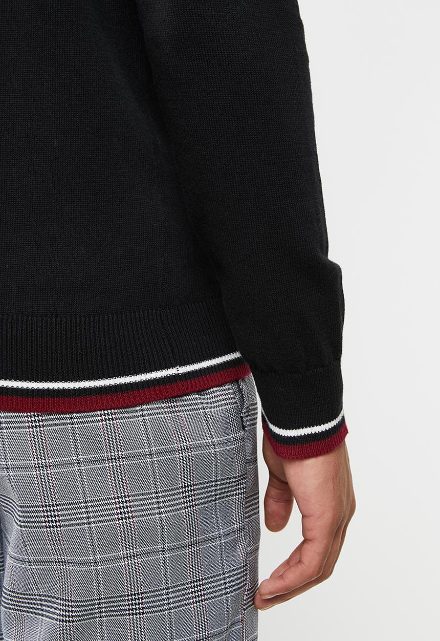 Brave Soul - Livingstob rollneck knitwear - black