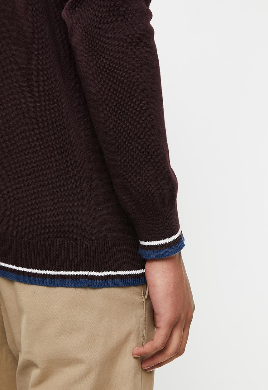 Brave Soul - Livingston roll-neck knitwear - burgundy