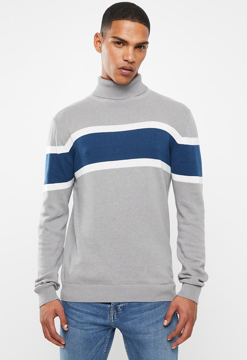 Brave Soul - Caldwell colour block knitwear - multi