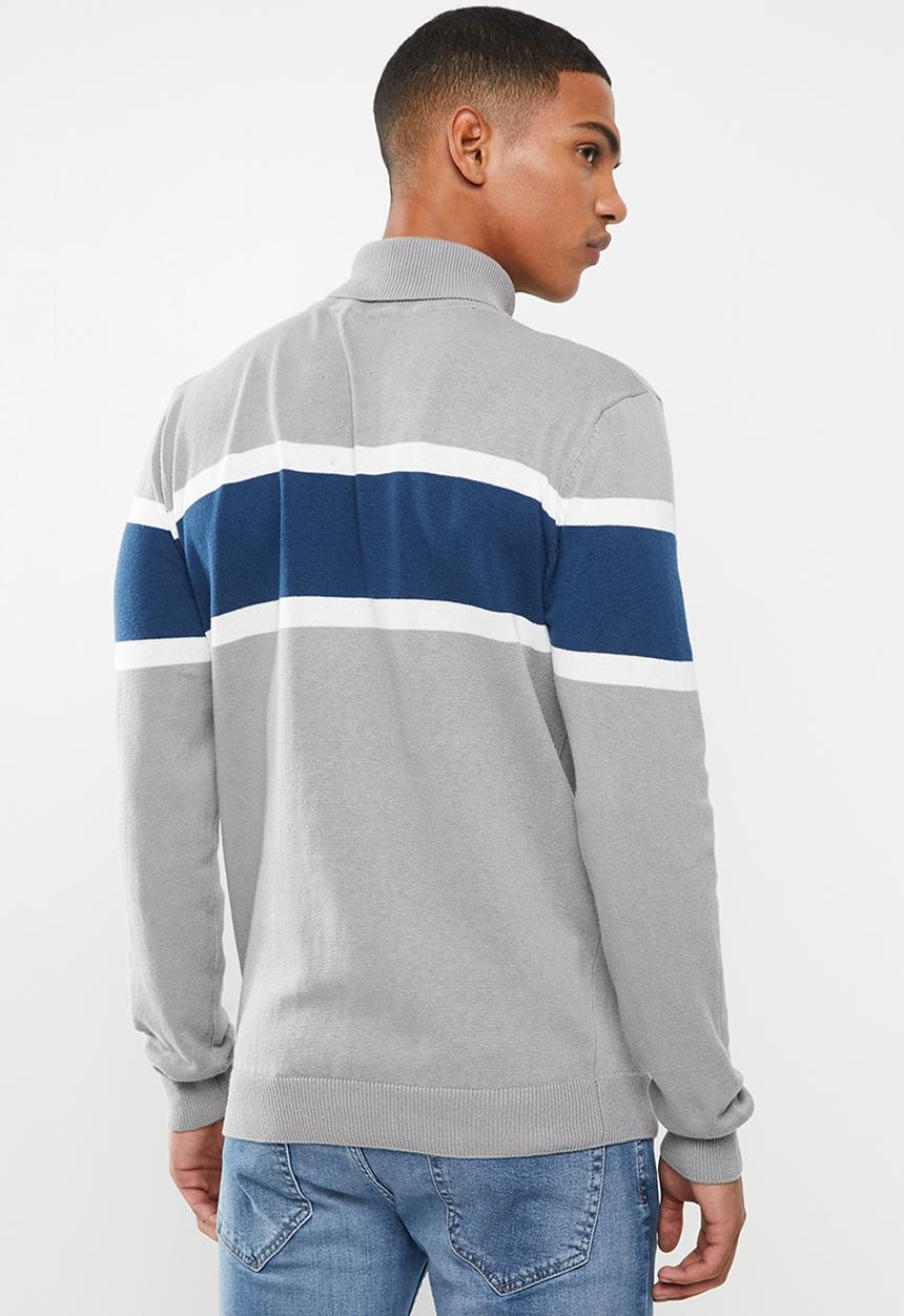 Brave Soul - Caldwell colour block knitwear - multi