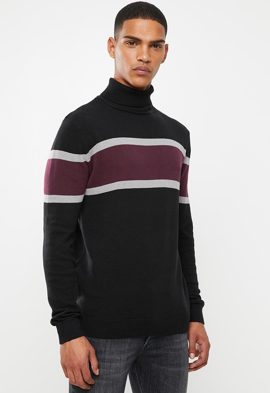 Brave Soul - Caldwell colour block knitwear - multi