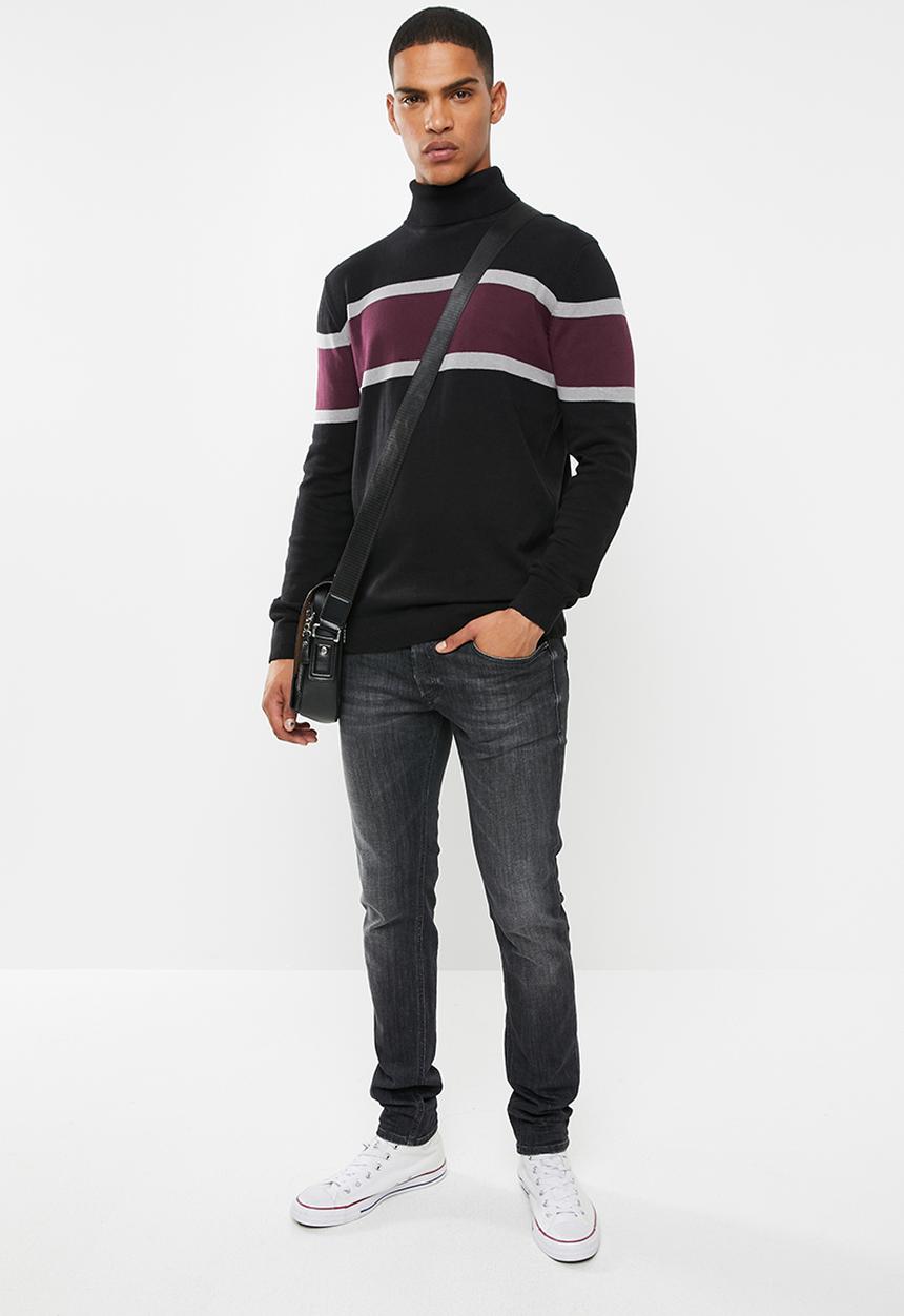 Brave Soul - Caldwell colour block knitwear - multi