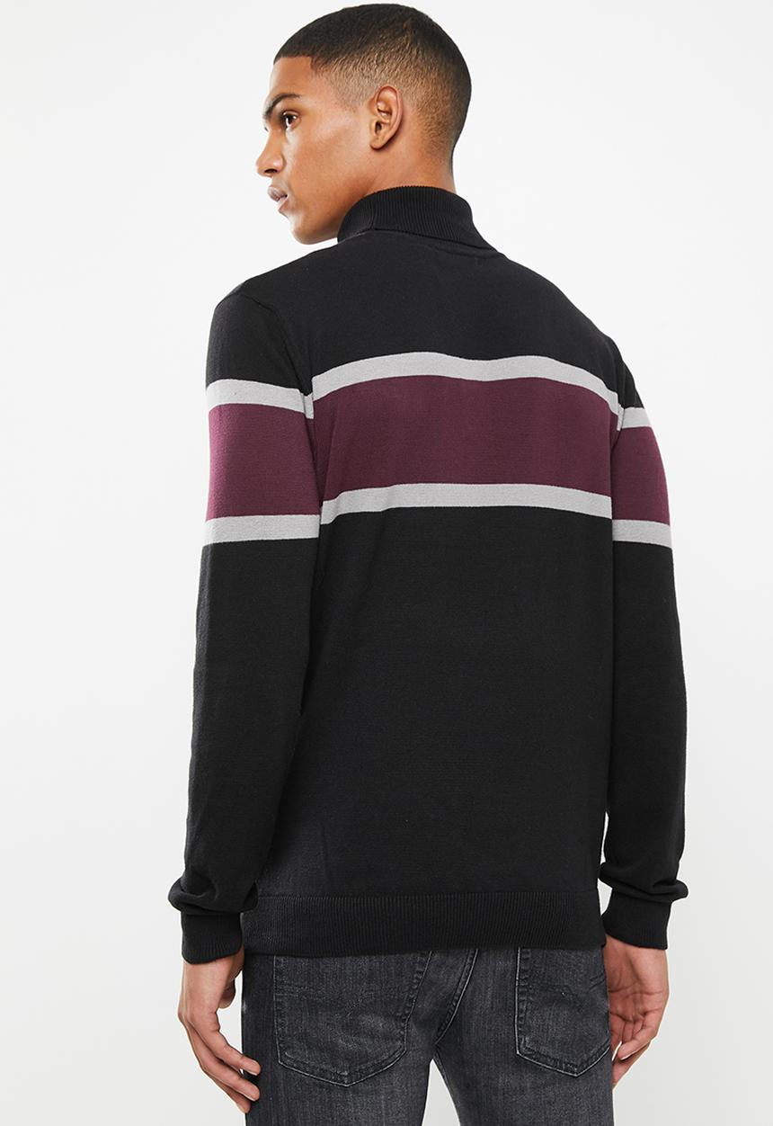 Brave Soul - Caldwell colour block knitwear - multi