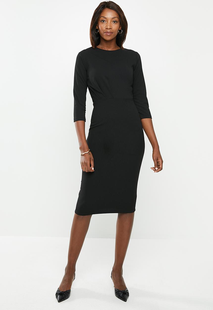 edit - Midi suit dress - black