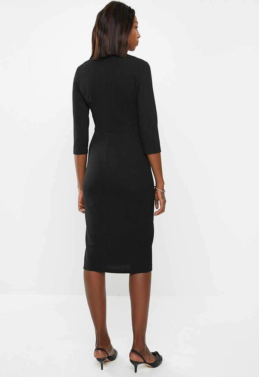 edit - Midi suit dress - black