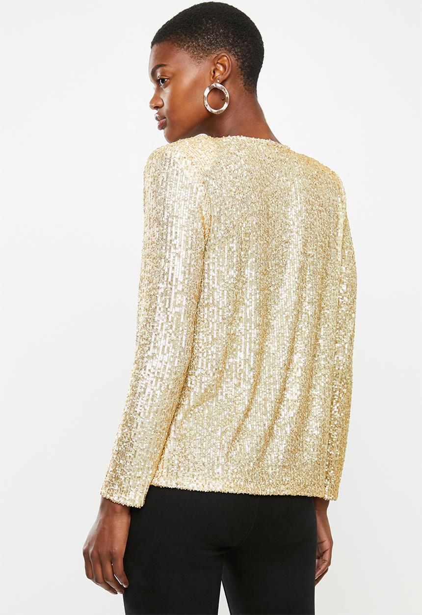 VELVET - Sequins jacket - gold