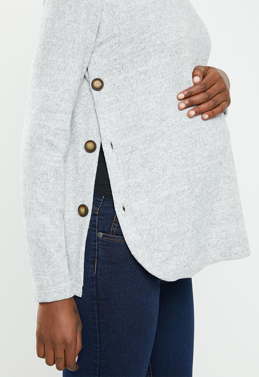 Superbalist - Side button jersey - grey 