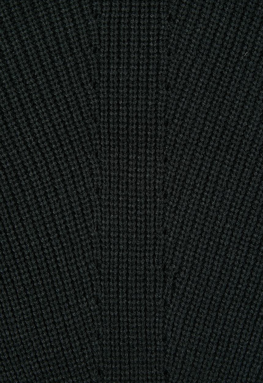 edit - Slouchy cowl neck jumper - black