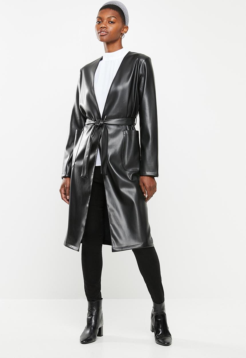 VELVET - Pu coat - black
