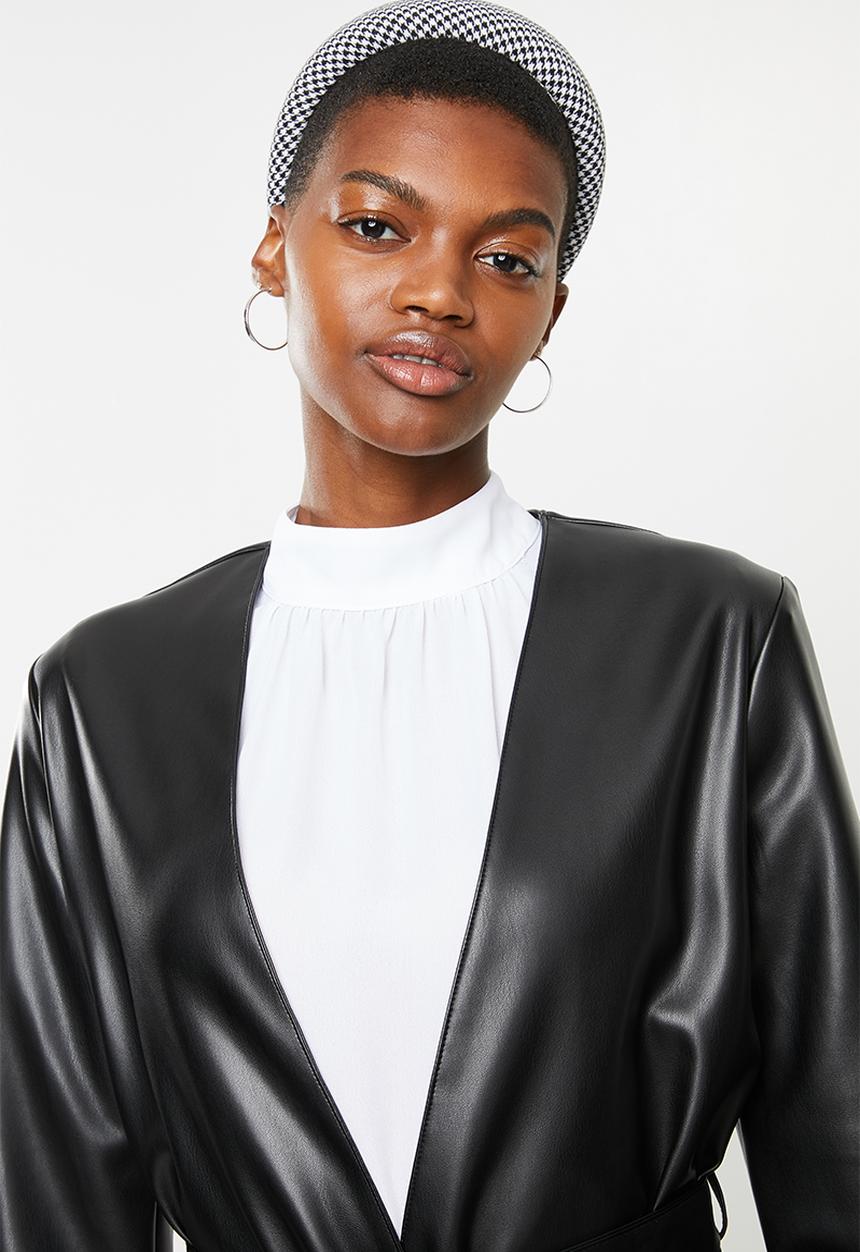 VELVET - Pu coat - black