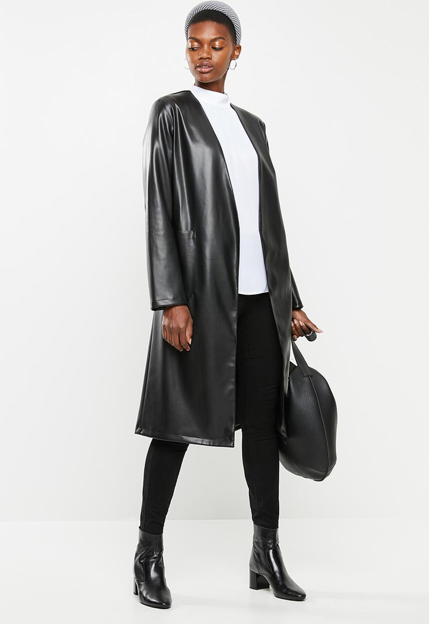 VELVET - Pu coat - black