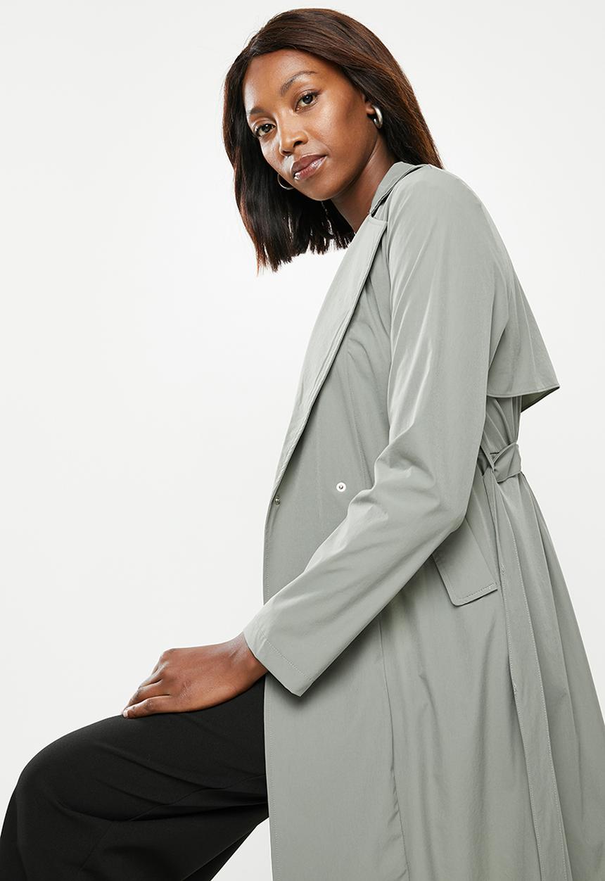 edit - Lightweight Belted Jacket - sage 