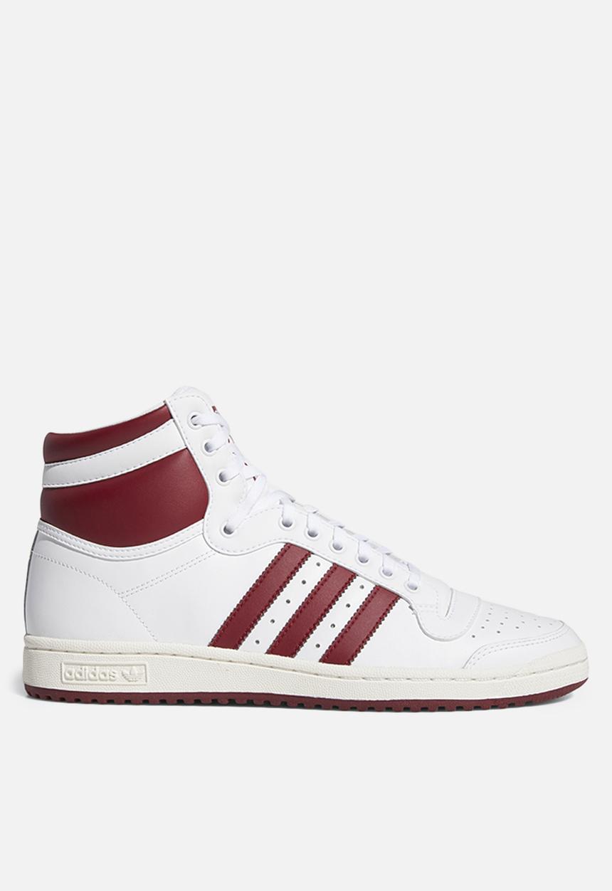 adidas Originals - Top Ten Hi - white / collegiate burgundy / chalk white