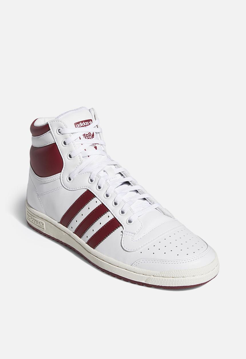 adidas Originals - Top Ten Hi - white / collegiate burgundy / chalk white
