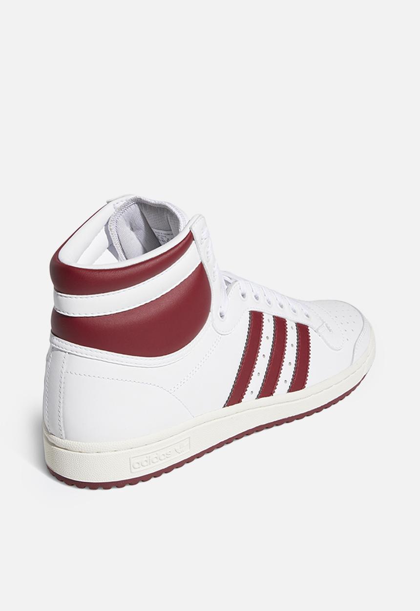 adidas Originals - Top Ten Hi - white / collegiate burgundy / chalk white