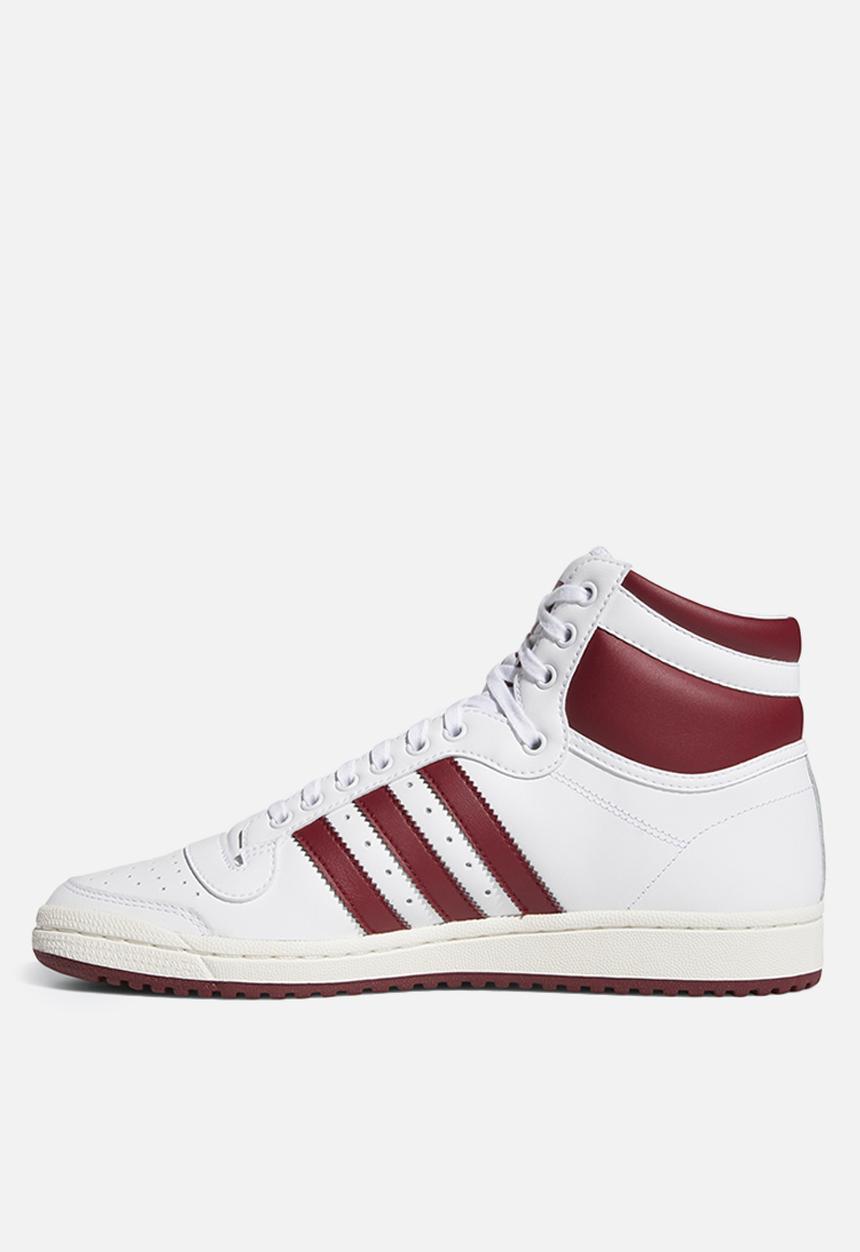 adidas Originals - Top Ten Hi - white / collegiate burgundy / chalk white