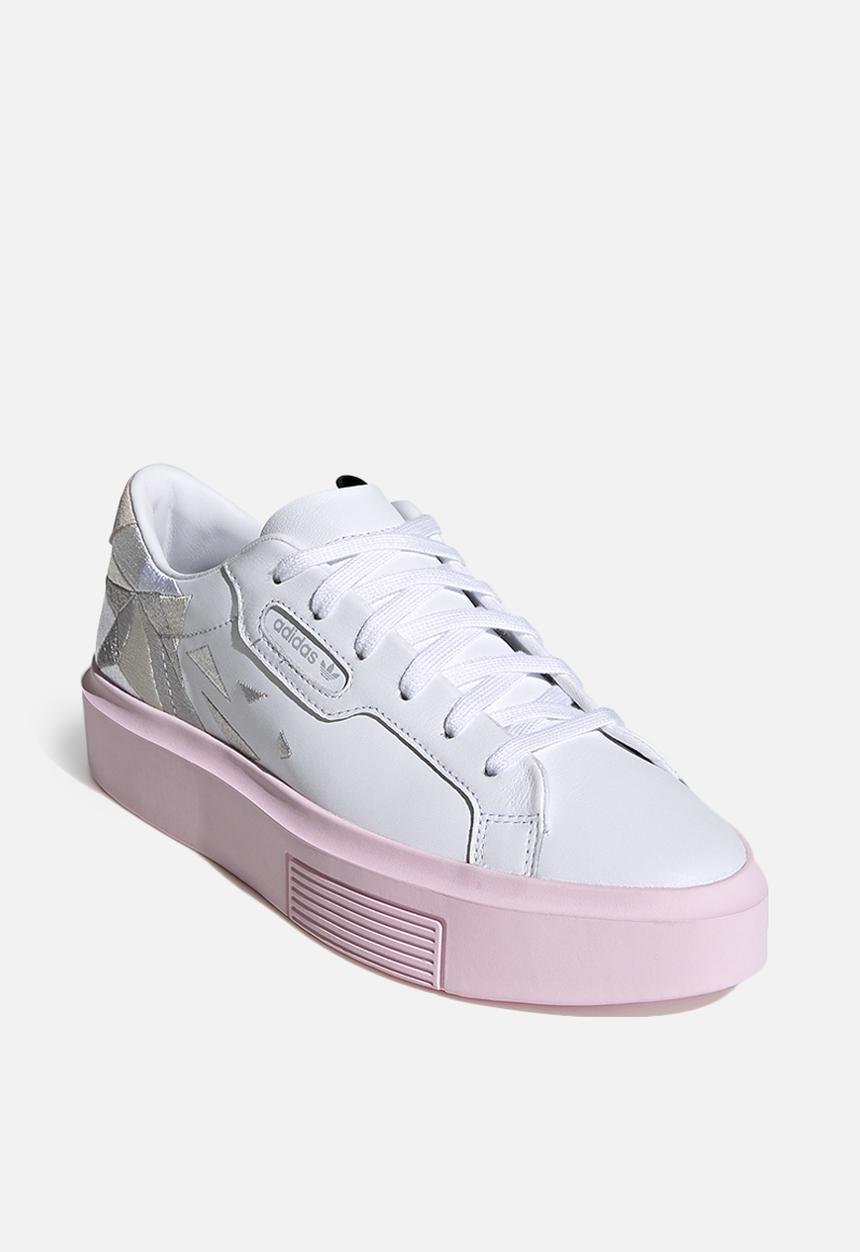 adidas Originals - Sleek Super - white / grey / true pink