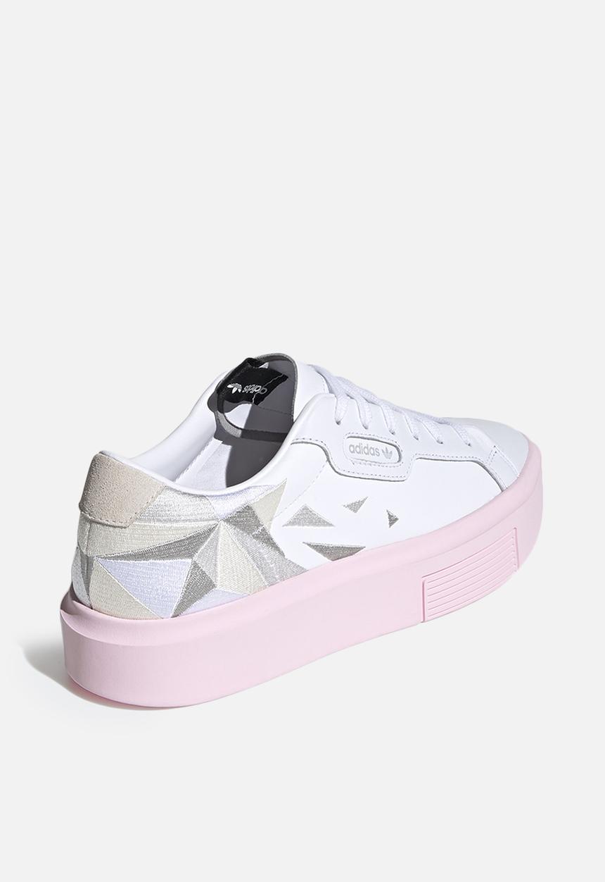 adidas Originals - Sleek Super - white / grey / true pink