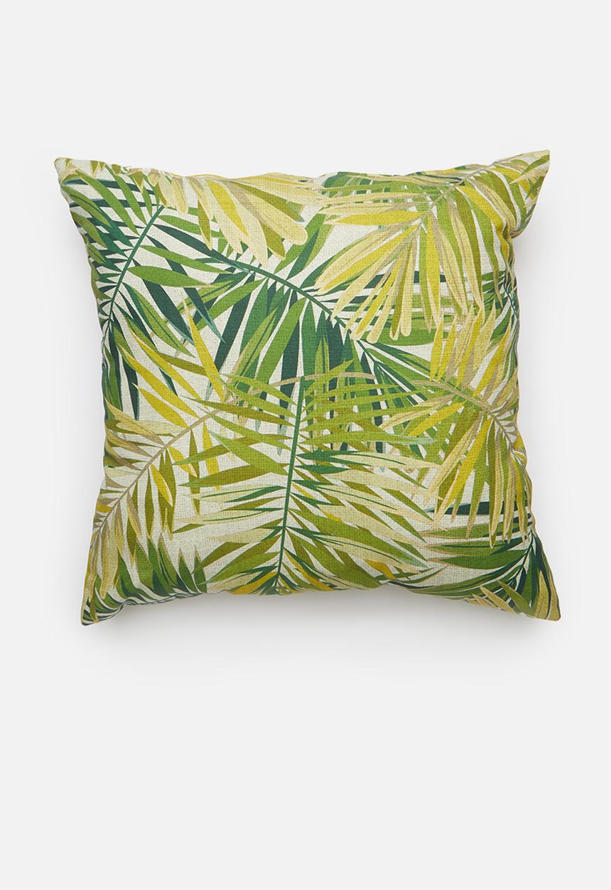 Grey Gardens - Lime leaves cushion cover - green 