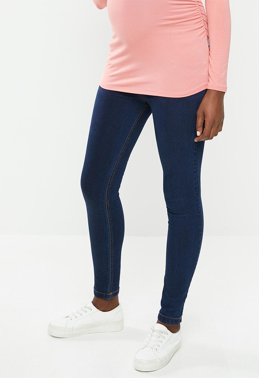 Cherry Melon - Maternity Powerfit skinny jeans - mid blue
