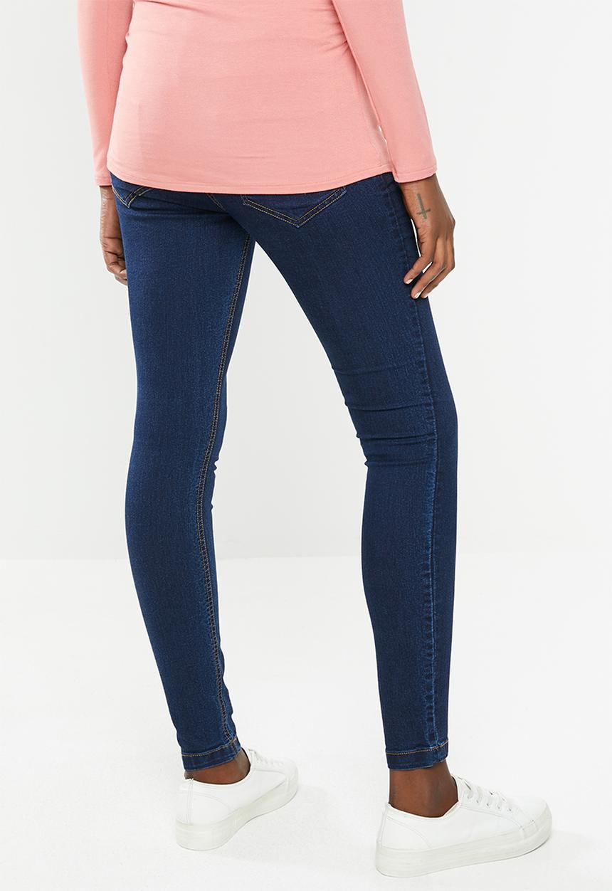Cherry Melon - Maternity Powerfit skinny jeans - mid blue