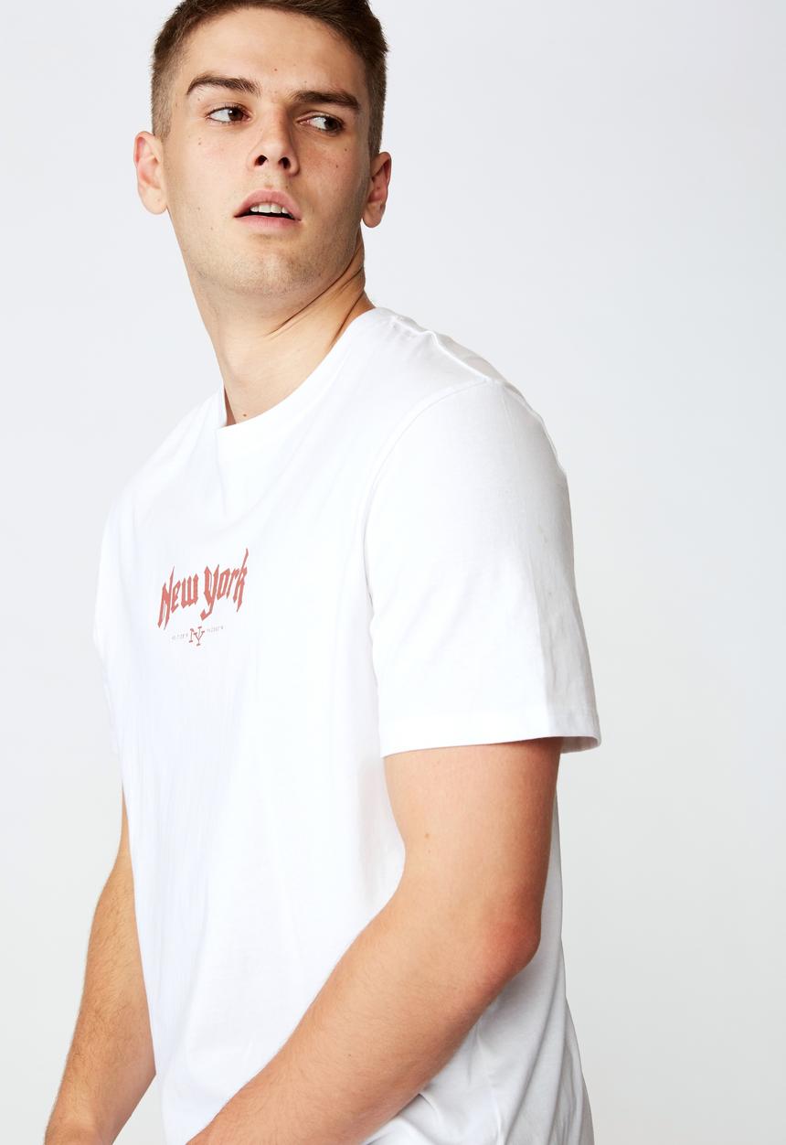 Factorie - New York regular graphic T-shirt - white