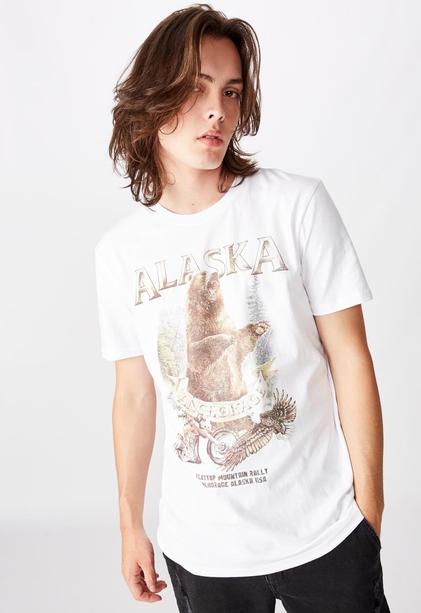 Factorie - Anchorage slim graphic T-shirt - white