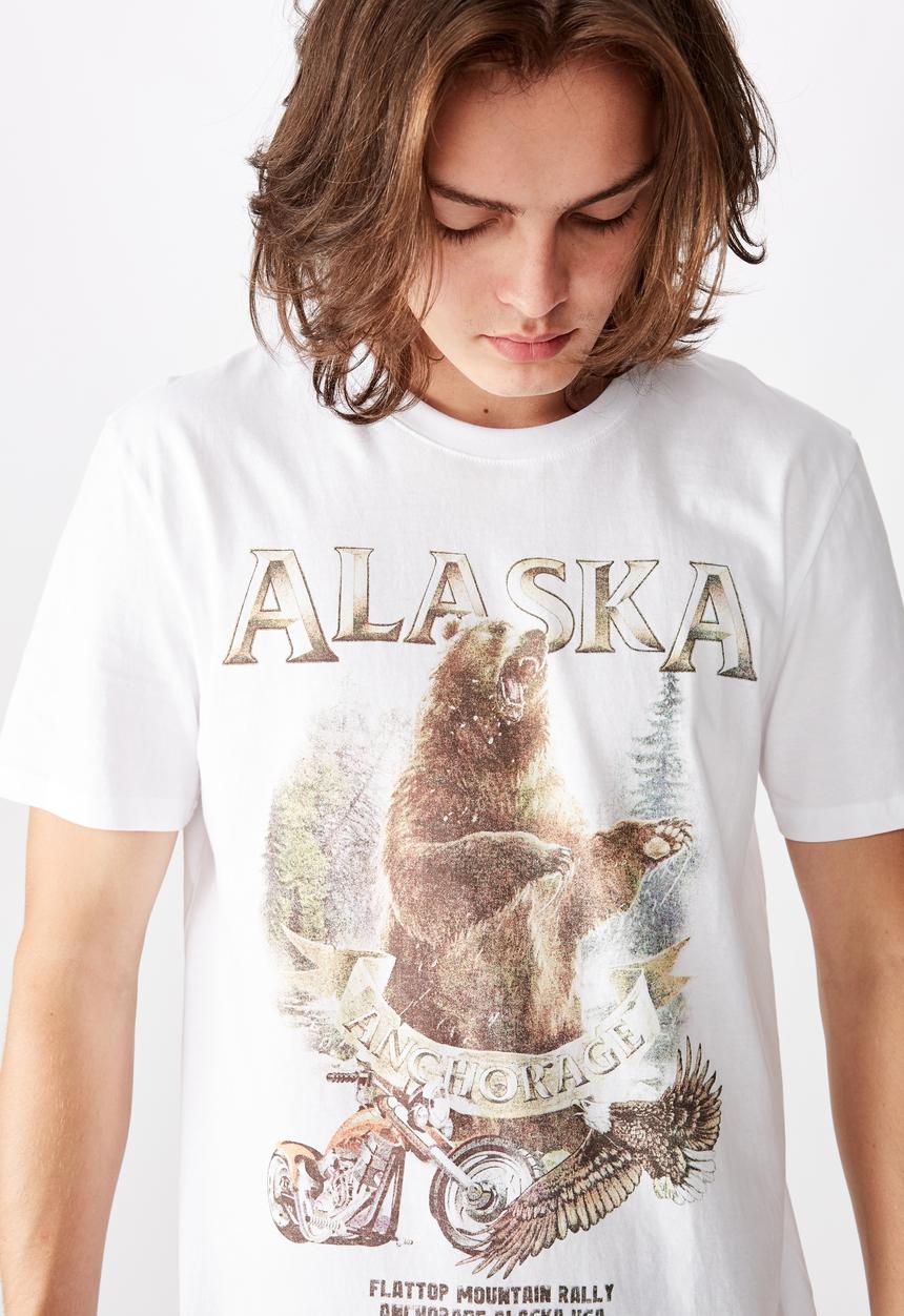 Factorie - Anchorage slim graphic T-shirt - white