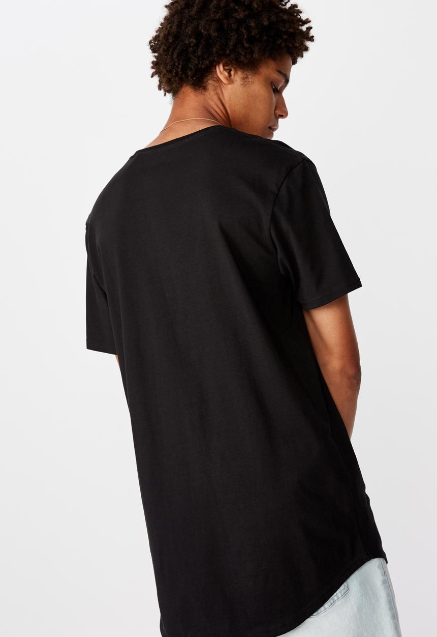 Factorie - Los Angeles gothic curved graphic T-shirt - black