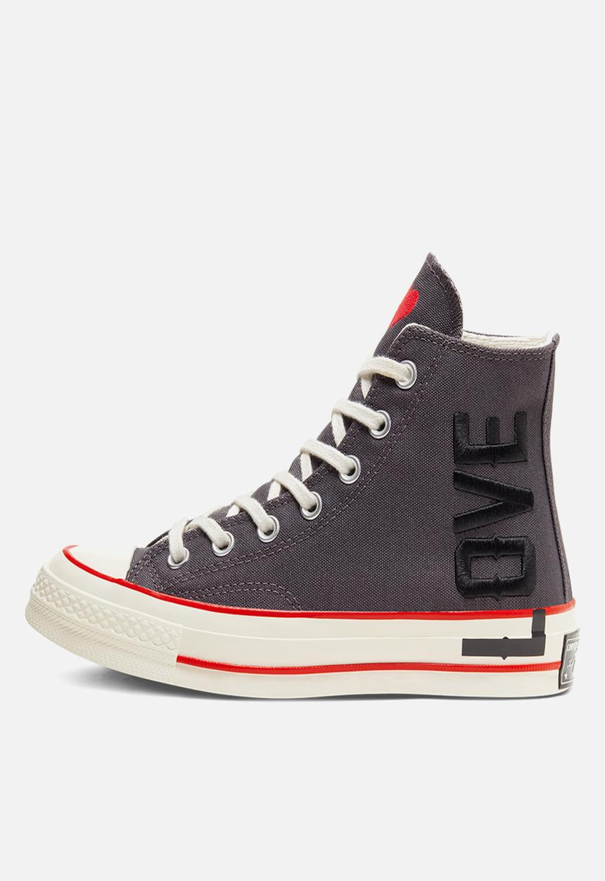 Converse - Chuck 70 love canvas - thunder grey & university red 