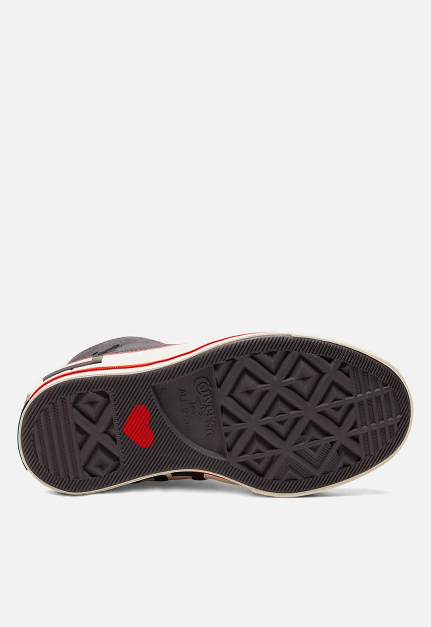 Converse - Chuck 70 love canvas - thunder grey & university red 