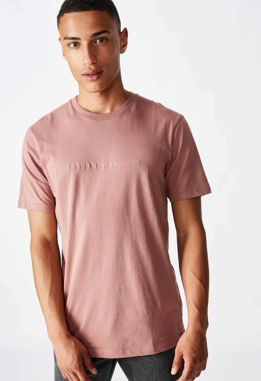 Cotton On - Unknown projects Tbar text T-shirt - dirty pink 