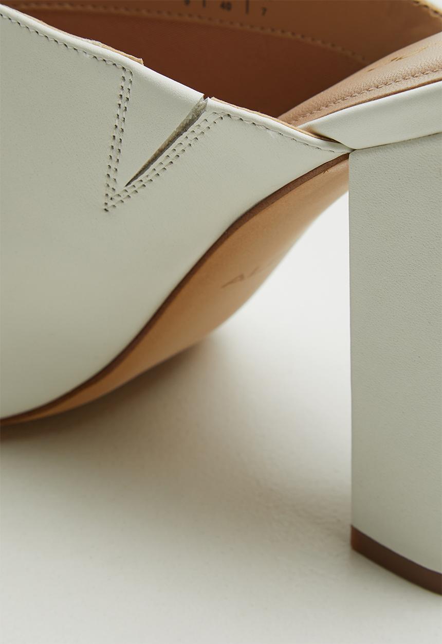 ALDO - Nichy leather heel - white