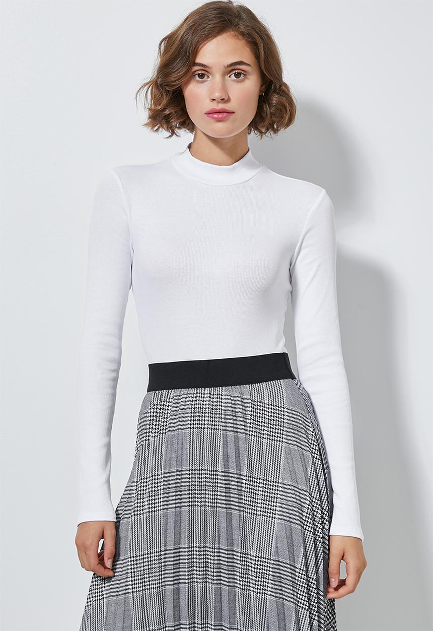 Superbalist - Rib long sleeve bodysuit - white