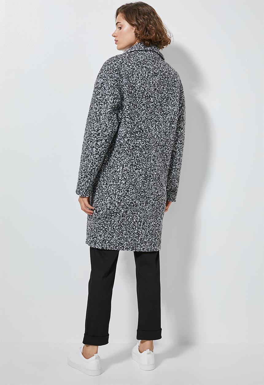 Superbalist - Unlined oversized coat - black & white 