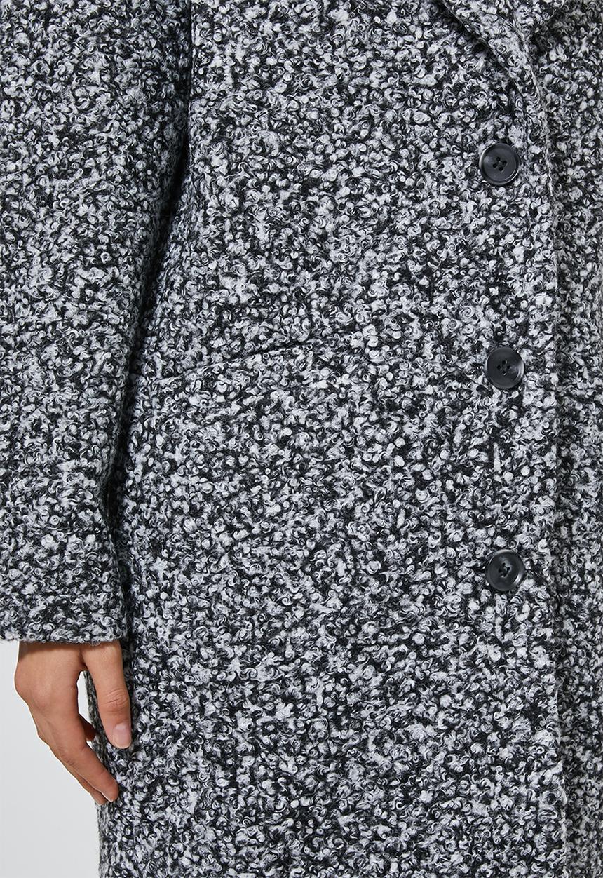 Superbalist - Unlined oversized coat - black & white 