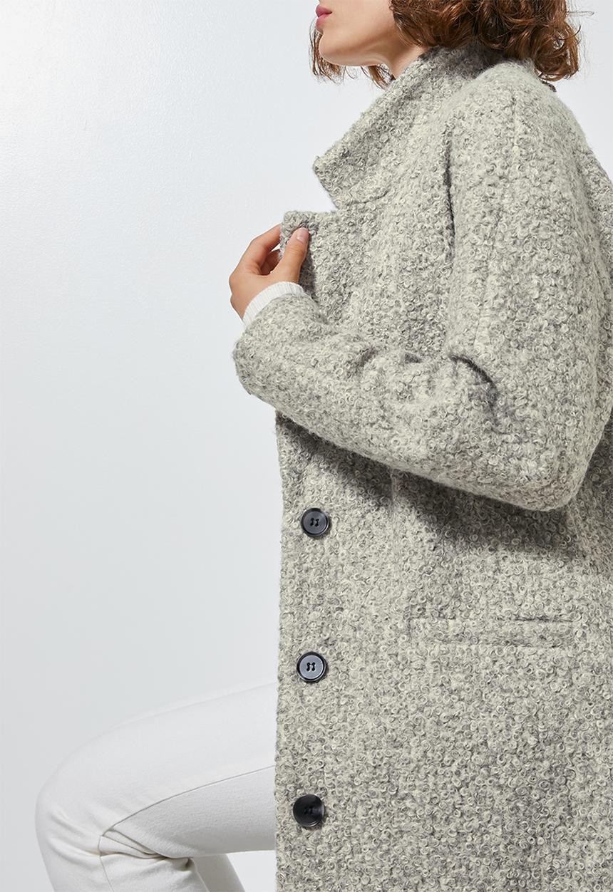 Superbalist - Unlined oversized coat - grey & cream 
