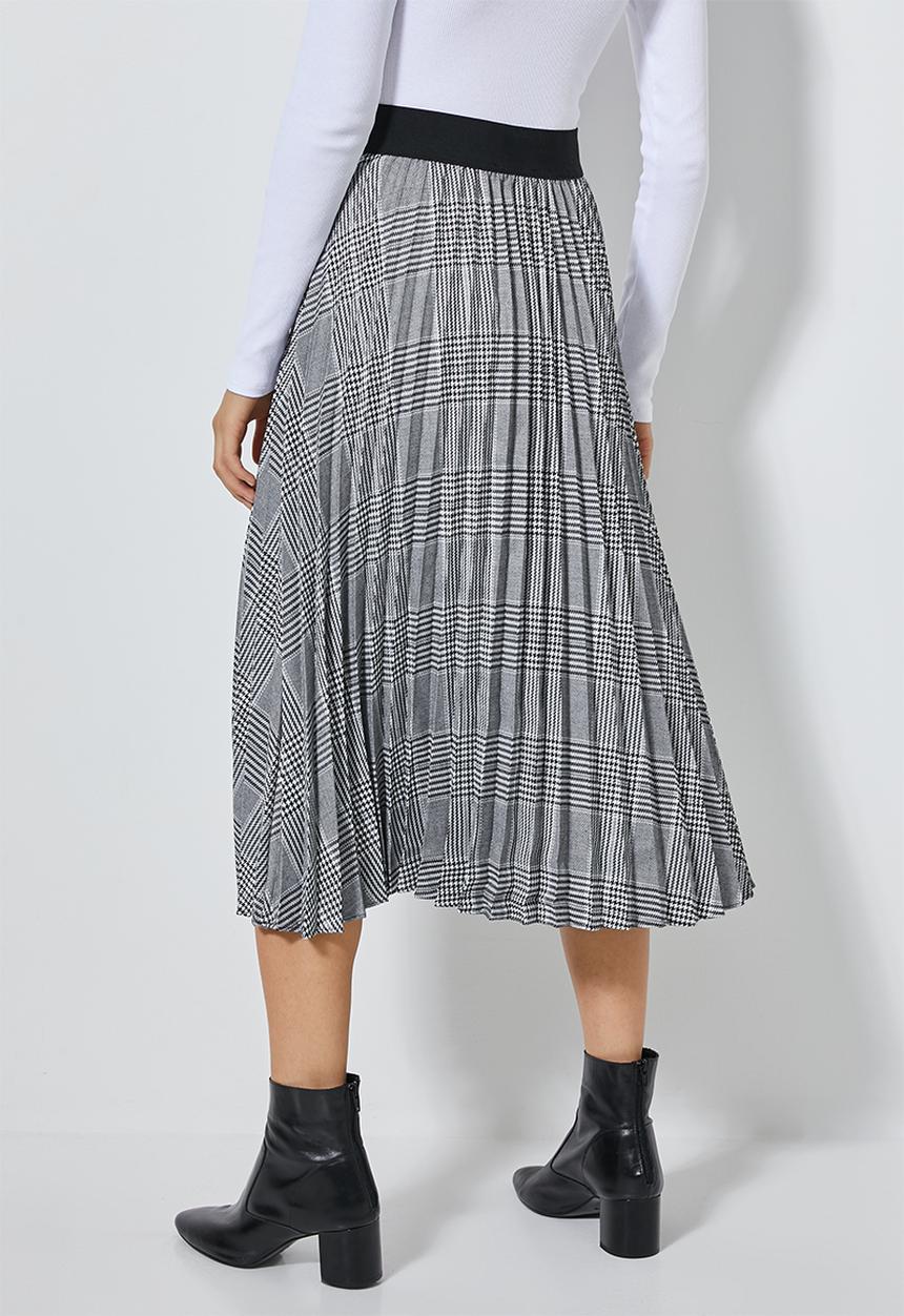 Superbalist - Pleated skirt - black & white 