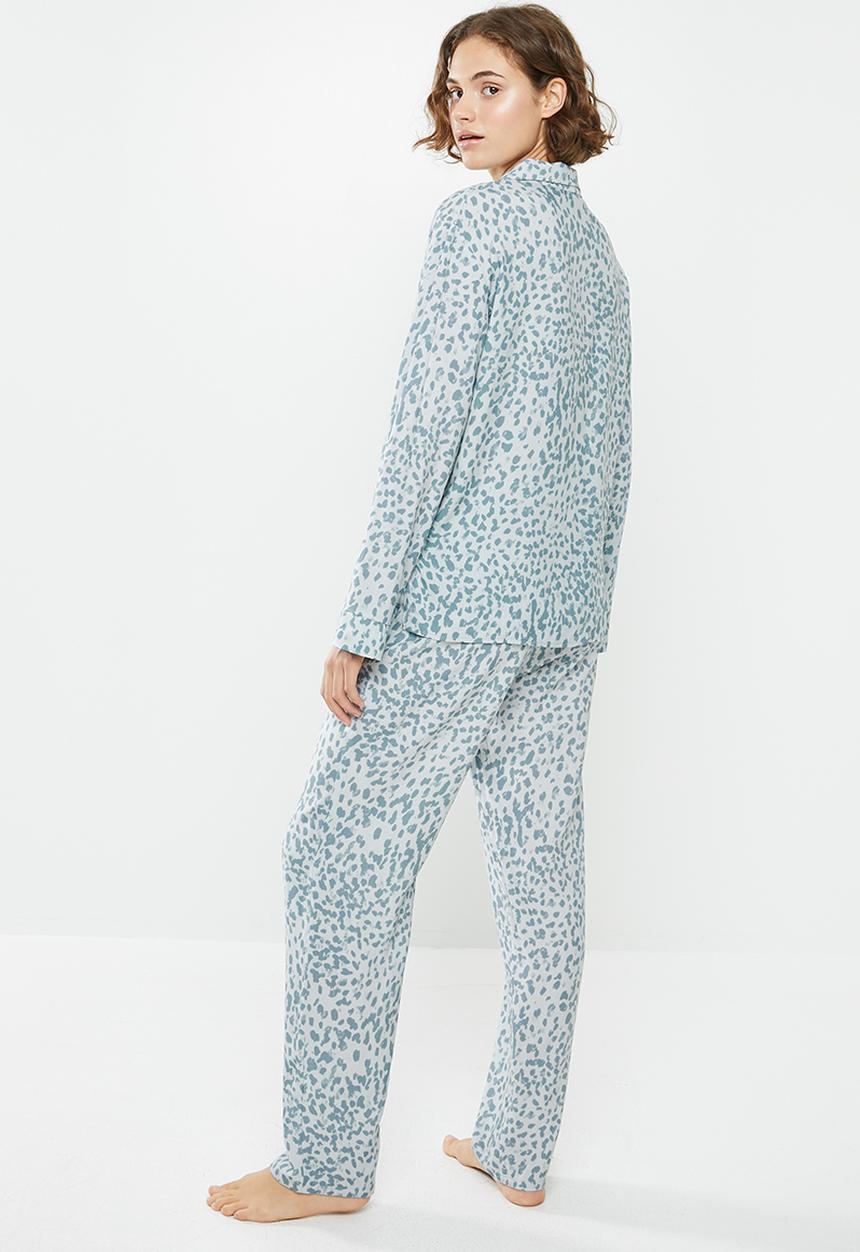 Superbalist - Sleep shirt & pants set - blue