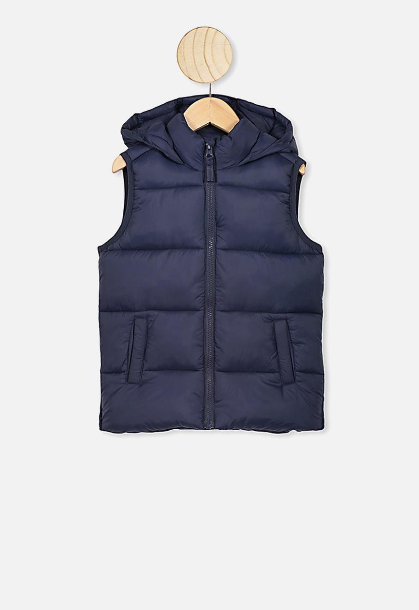 Cotton On - Billie puffer jacket - navy blazer