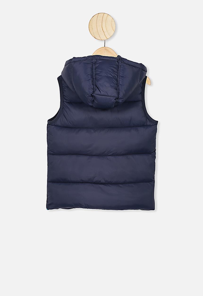 Cotton On - Billie puffer jacket - navy blazer
