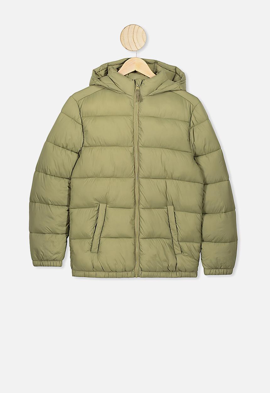 Free by Cotton On - Charlie puffer - gumleaf