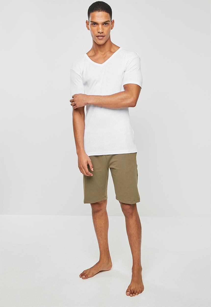 Superbalist - 2 pack premium ribbed V-neck sleep tops - white