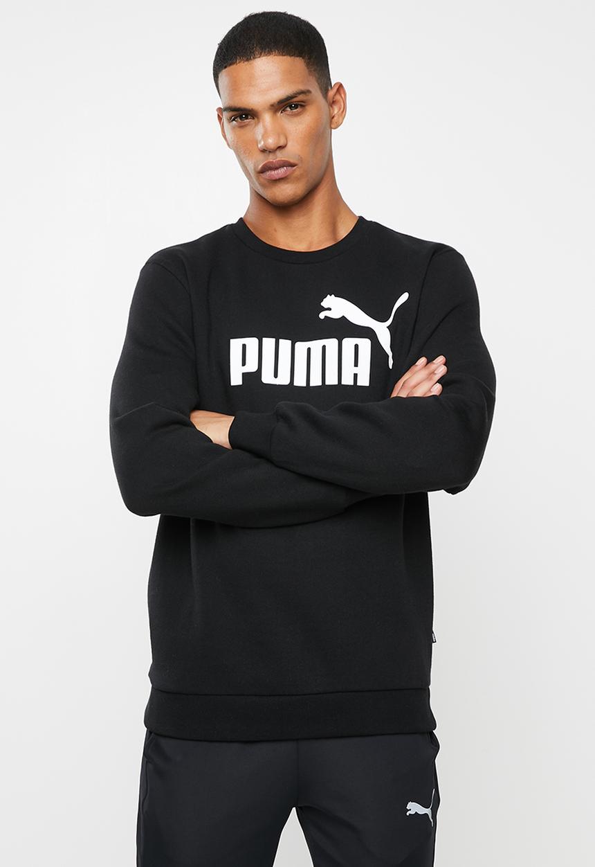 PUMA - Puma logo essential logo crew fleece sweat - black