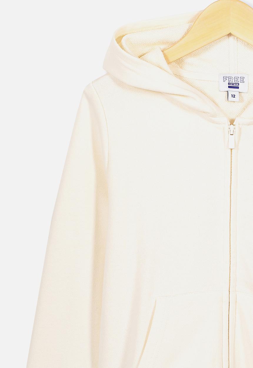 Free by Cotton On - Poppy zip through hoodie - cream 