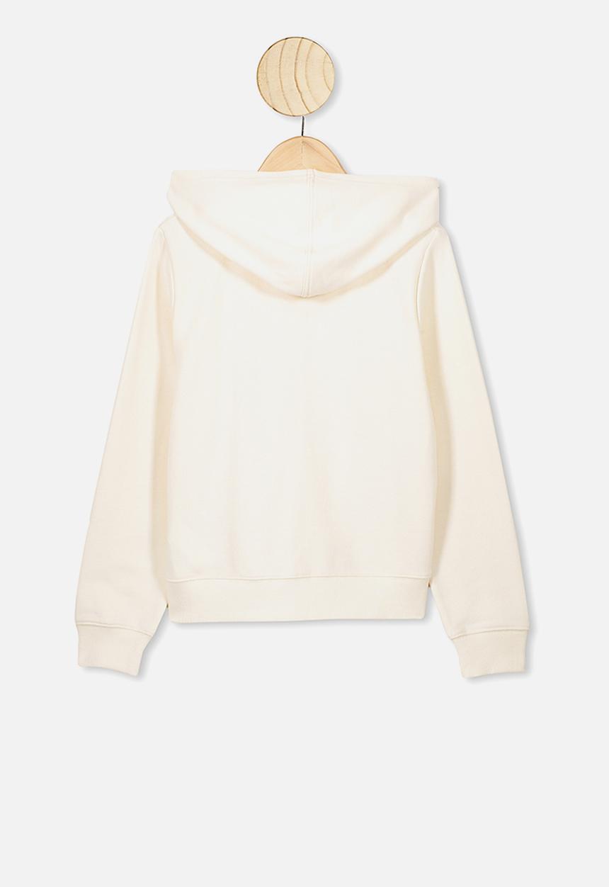 Free by Cotton On - Poppy zip through hoodie - cream 
