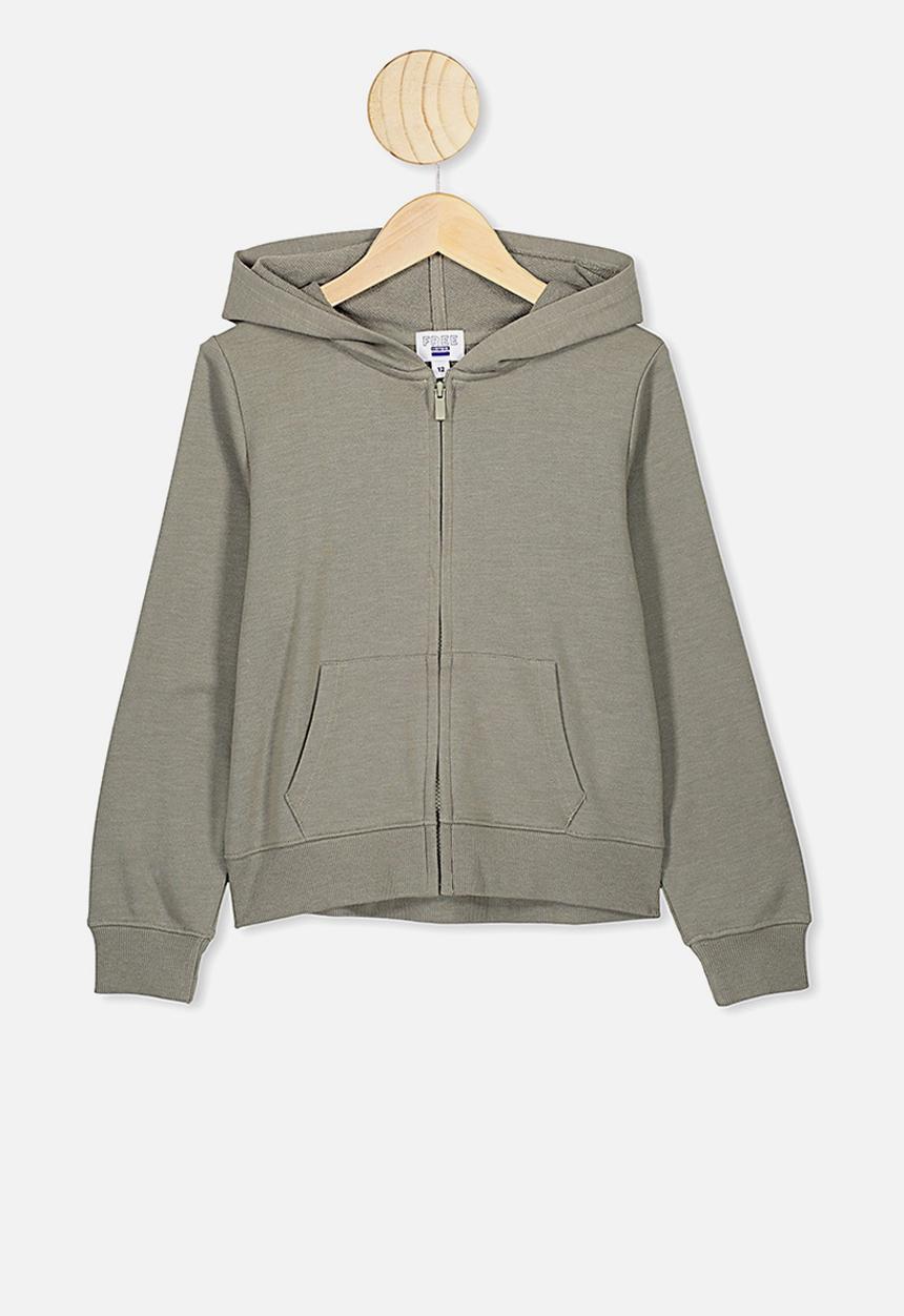 Free by Cotton On - Poppy zip through hoodie - grey 
